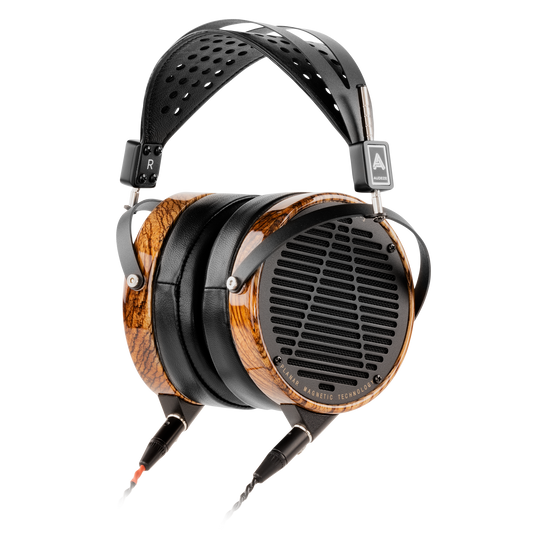 Audeze LCD-3, audífono planar abierto con aros de madera zebrano